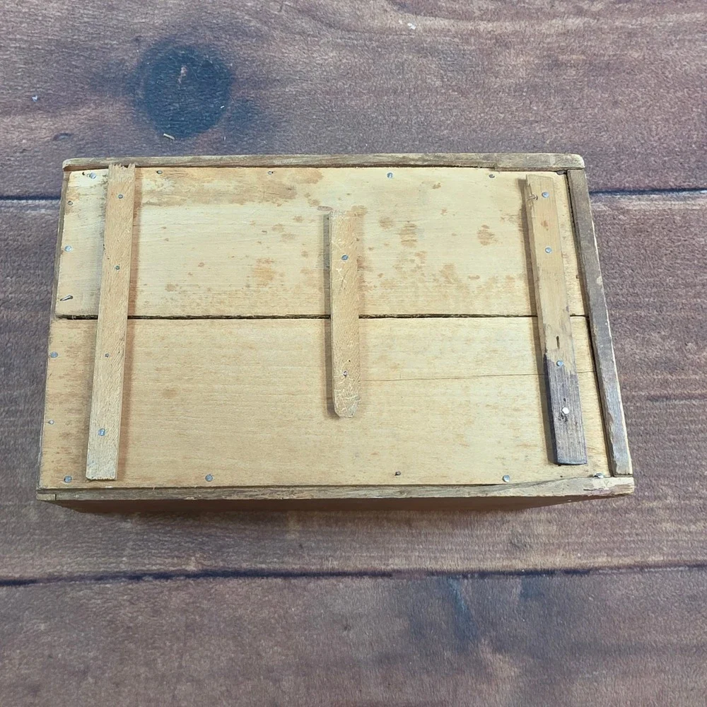 Crandall's Building Blocks Toy Box Kids OS Brown Fair Antique Wood Lithograph